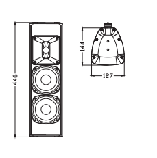 two-way,all-weather column speaker