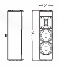 IP56 CL4023B/CL4023W 2x4" Column Speaker
