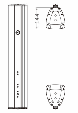 IP56 CL4025BT/CL4025WT 4x4" Column Speaker,with 100V Transformer