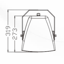 IP56 LT206 6.5" Middle-long Throw Plastic Speaker